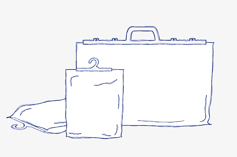 Plastik askılı poşetler